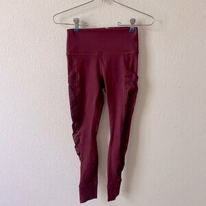 Fabletics burgundy leggings